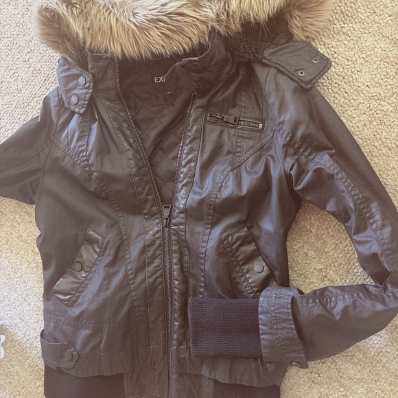 y2k fur lined coat - Picture 1 of 4